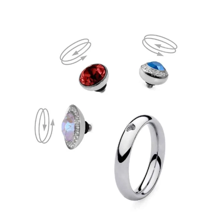 Кольцо Qudo - База Basic Small Silver 16.0 мм 627040 S