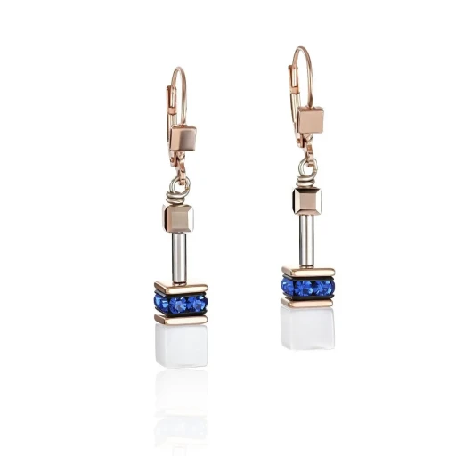 Серьги Coeur de Lion White-Blue 4013/20-0700