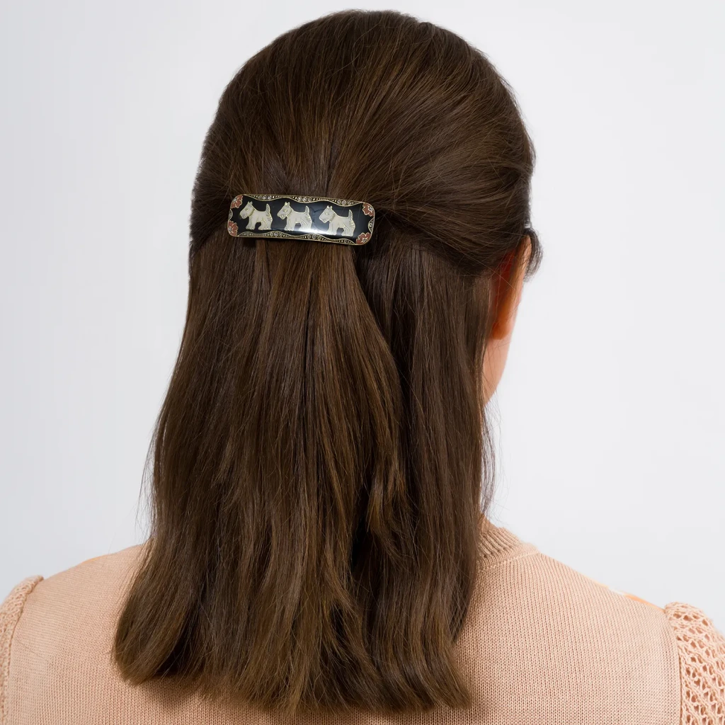 Заколка для волос Clara Bijoux Собачки G26206-6 BR/G