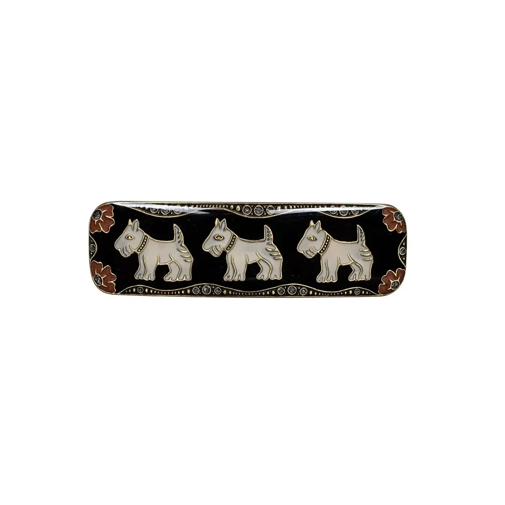 Заколка для волос Clara Bijoux Собачки G26206-6 BR/G