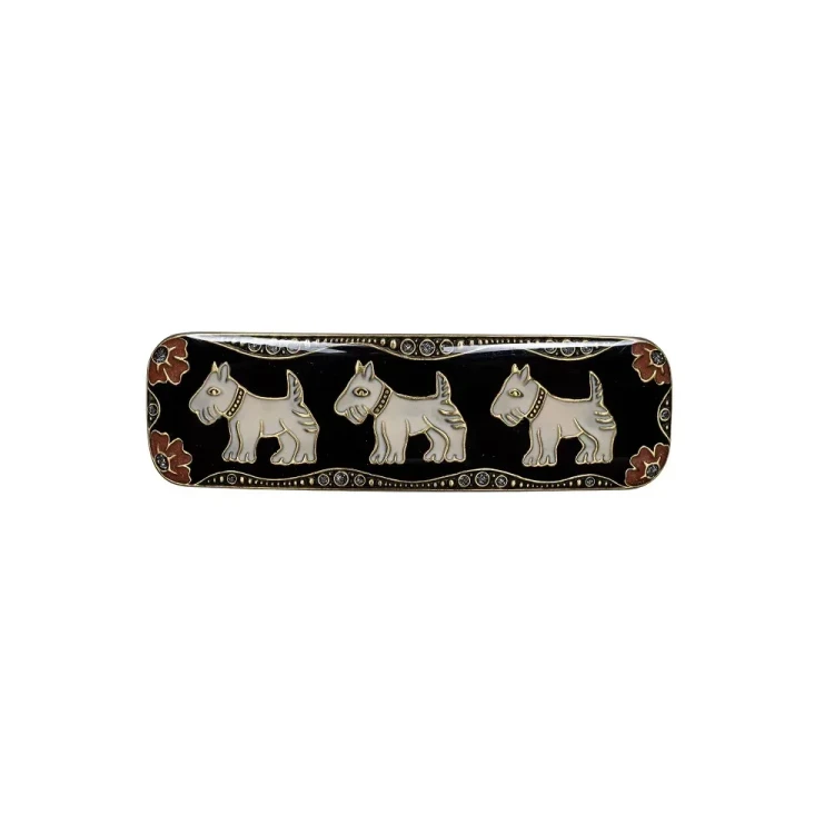 Заколка для волос Clara Bijoux Собачки G26206-6 BR/G