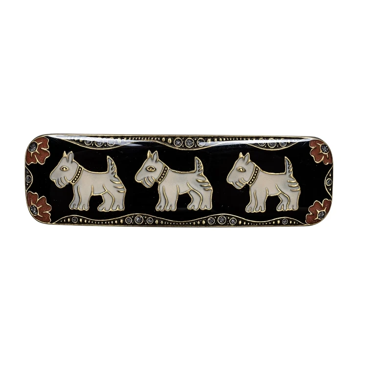 Заколка для волос Clara Bijoux Собачки G26206-6 BR/G