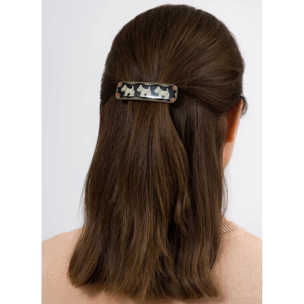 Заколка для волос Clara Bijoux Собачки G26206-6 BR/G