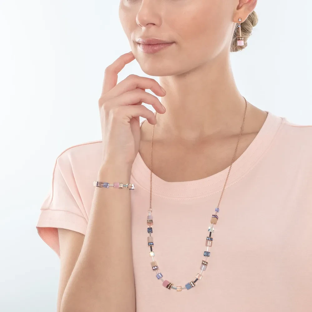 Колье Coeur de Lion Light Blue - Rose 3030/10-0752