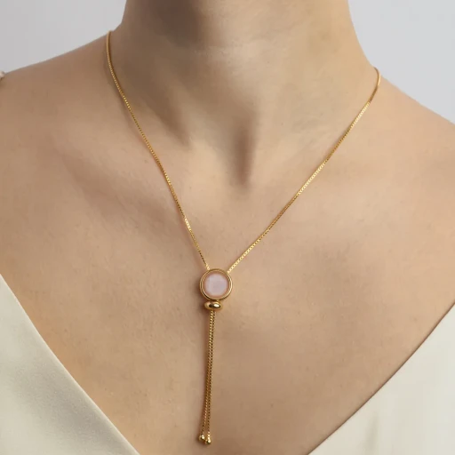 Колье Possebon quartz rose B1653.9 R/G