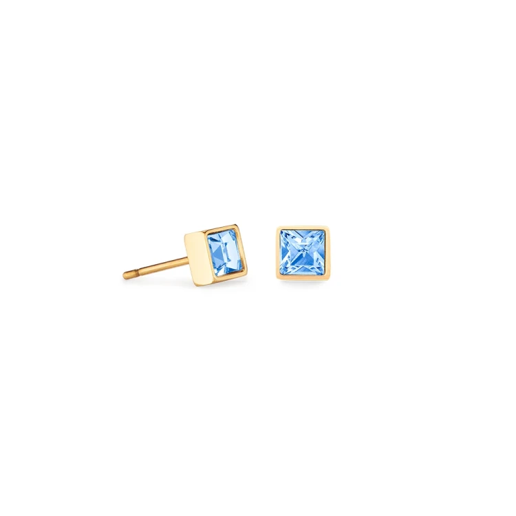 Серьги Coeur de Lion Light Blue-Gold 0501/21-0755