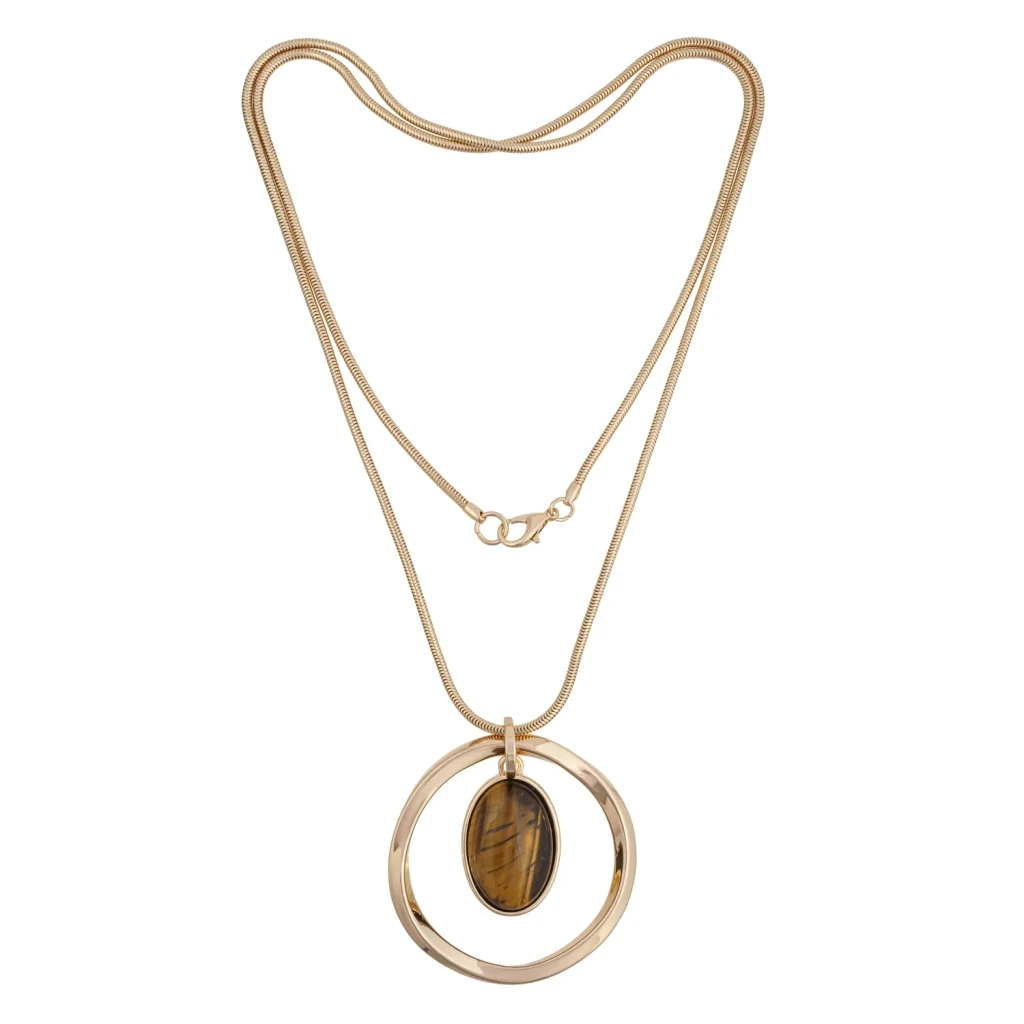 Колье Fiore Luna TIGER EYE LN5129 BR/RG
