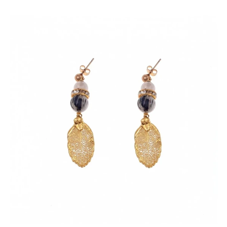Серьги Ester Bijoux Барвинок F654C-G BR