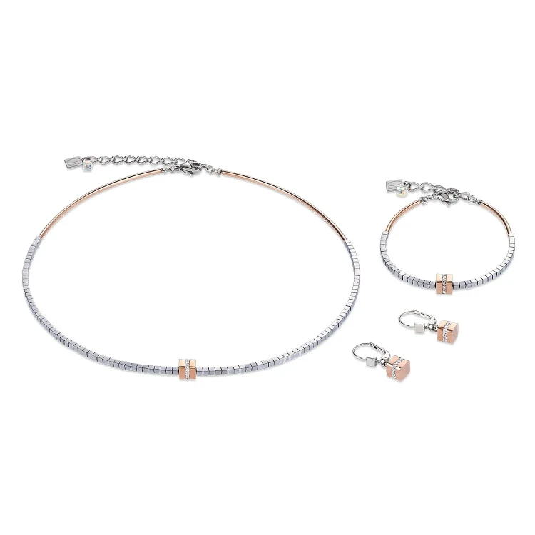 *Серьги Coeur de Lion Rosegold-Silver *4966/20-1631