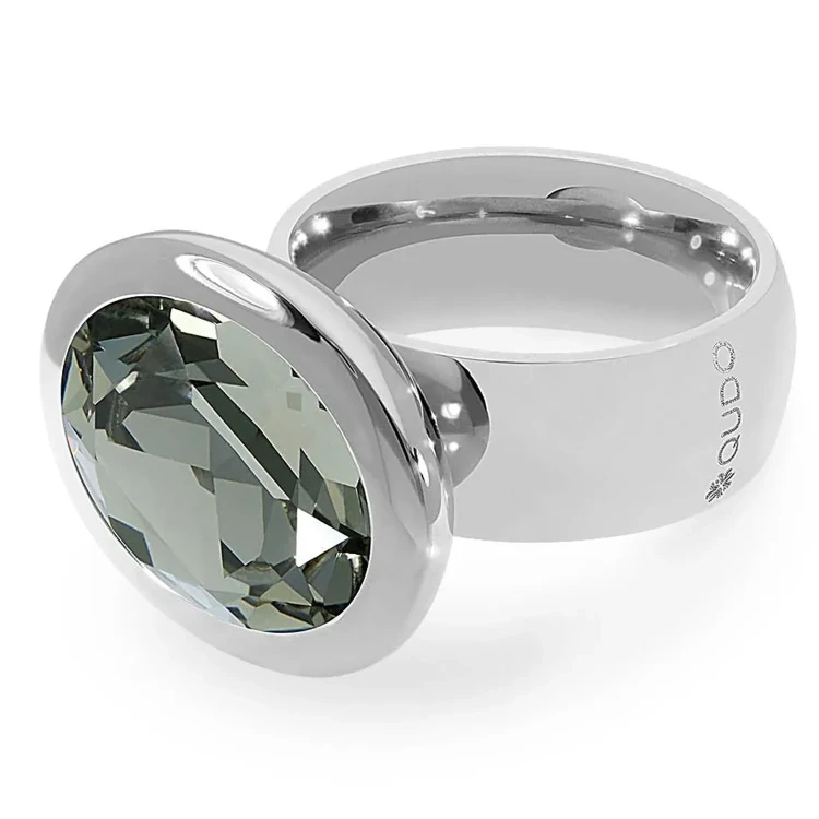 Кольцо Qudo TIVOLA big S black diamond 19 мм 632025/19 BW/S
