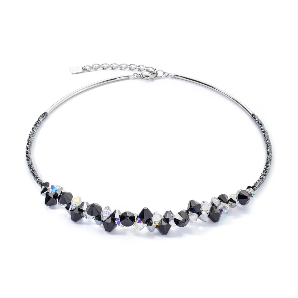 Колье Coeur de Lion Black-Crystal 4640/10-1318