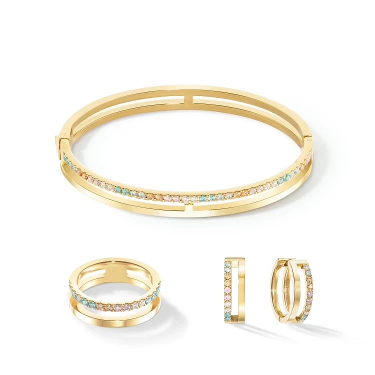Браслет Coeur de Lion Multicolour Pastel Gold 0136/32-1590 19