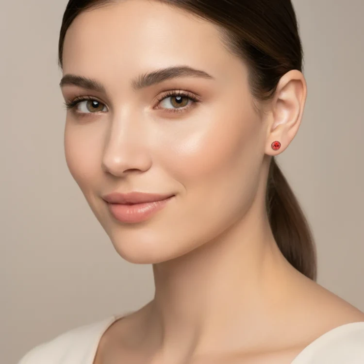 Fiore Luna Пусеты Padparadscha SWE298 PA RG