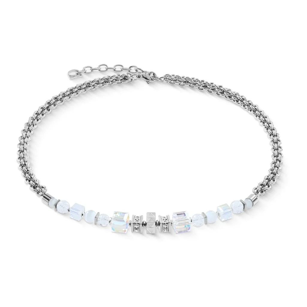 Колье Coeur de Lion White-Silver 3022/10-1417