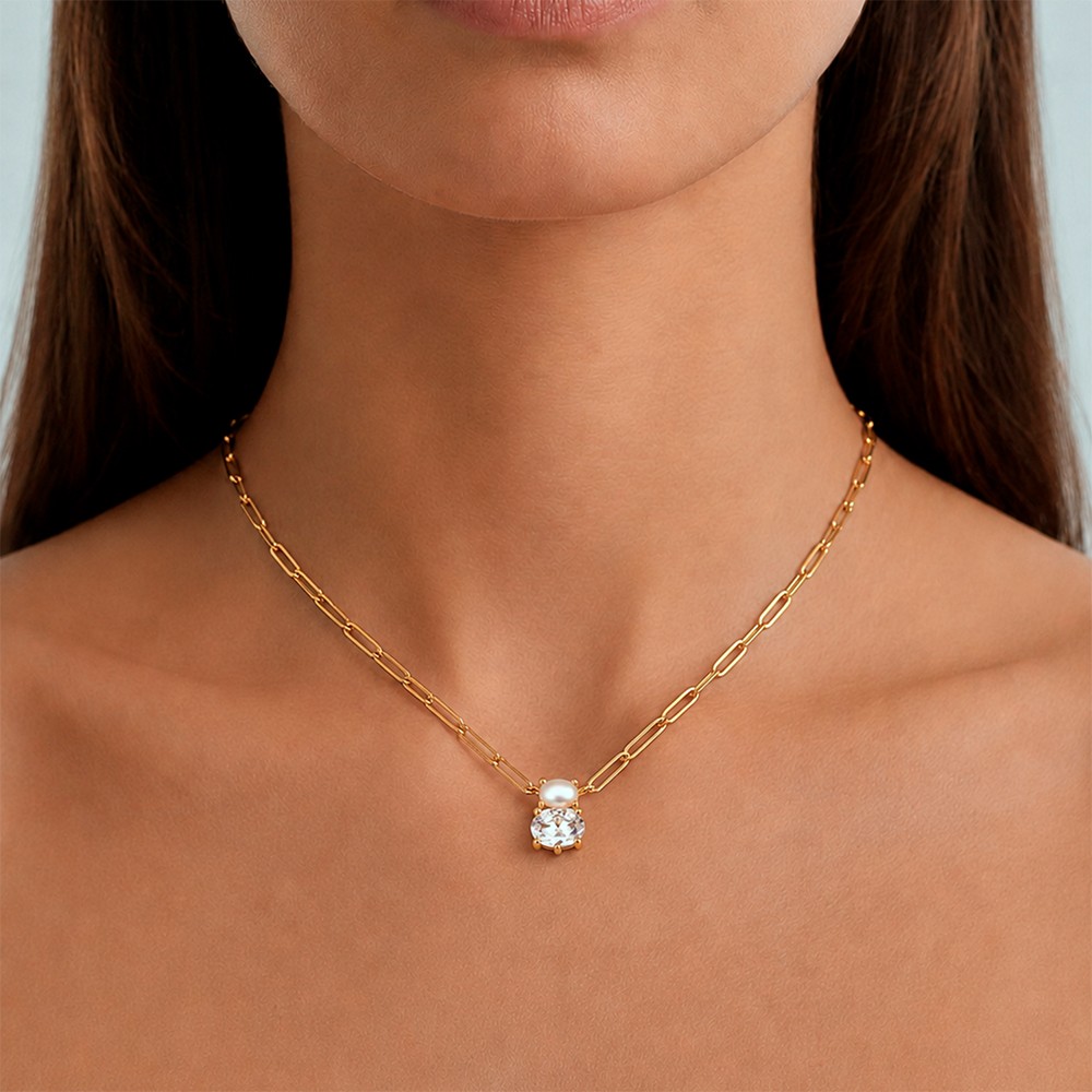 Колье Dyrberg Kern SERAFINE SG CRYSTAL_WHITE PEARL 490037
