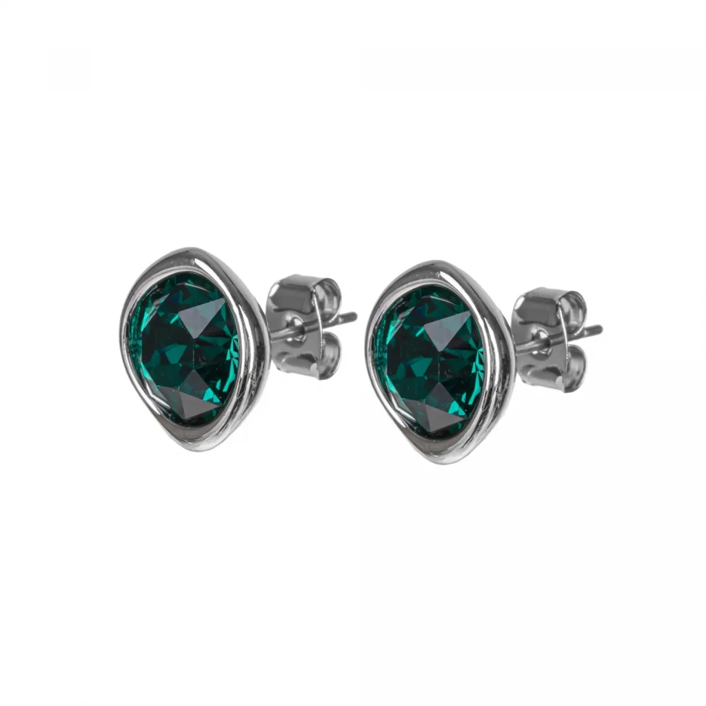 Fiore Luna Пусеты Emerald A1909.18 G/S