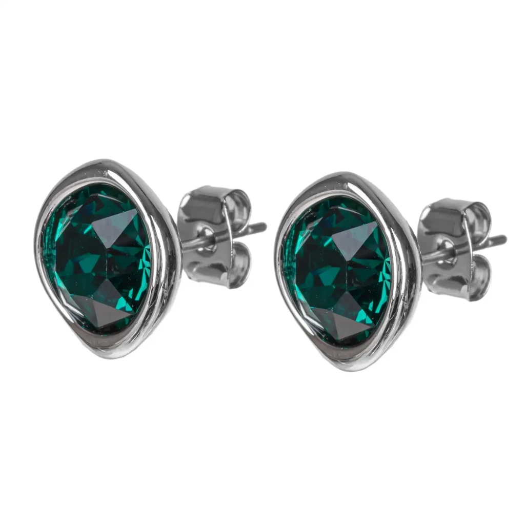 Fiore Luna Пусеты Emerald A1909.18 G/S