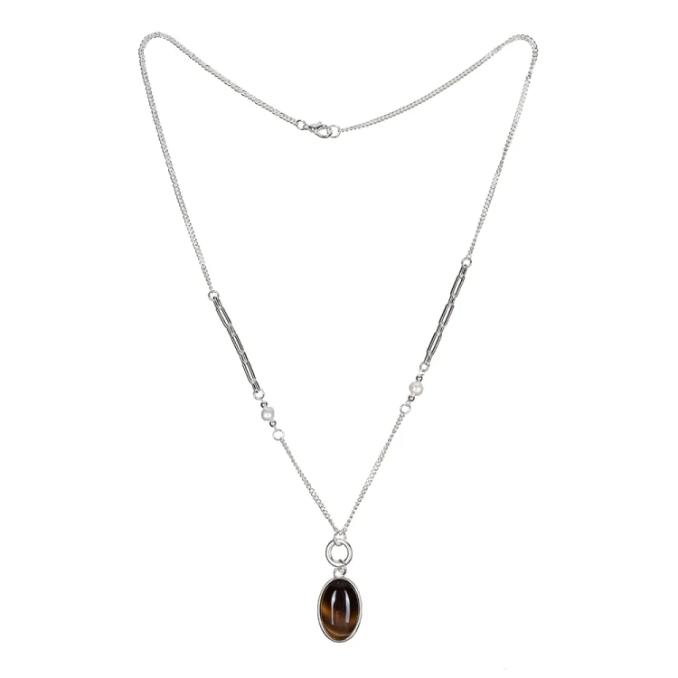 Колье Fiore Luna COFFE AGATE LN5153 BR/S
