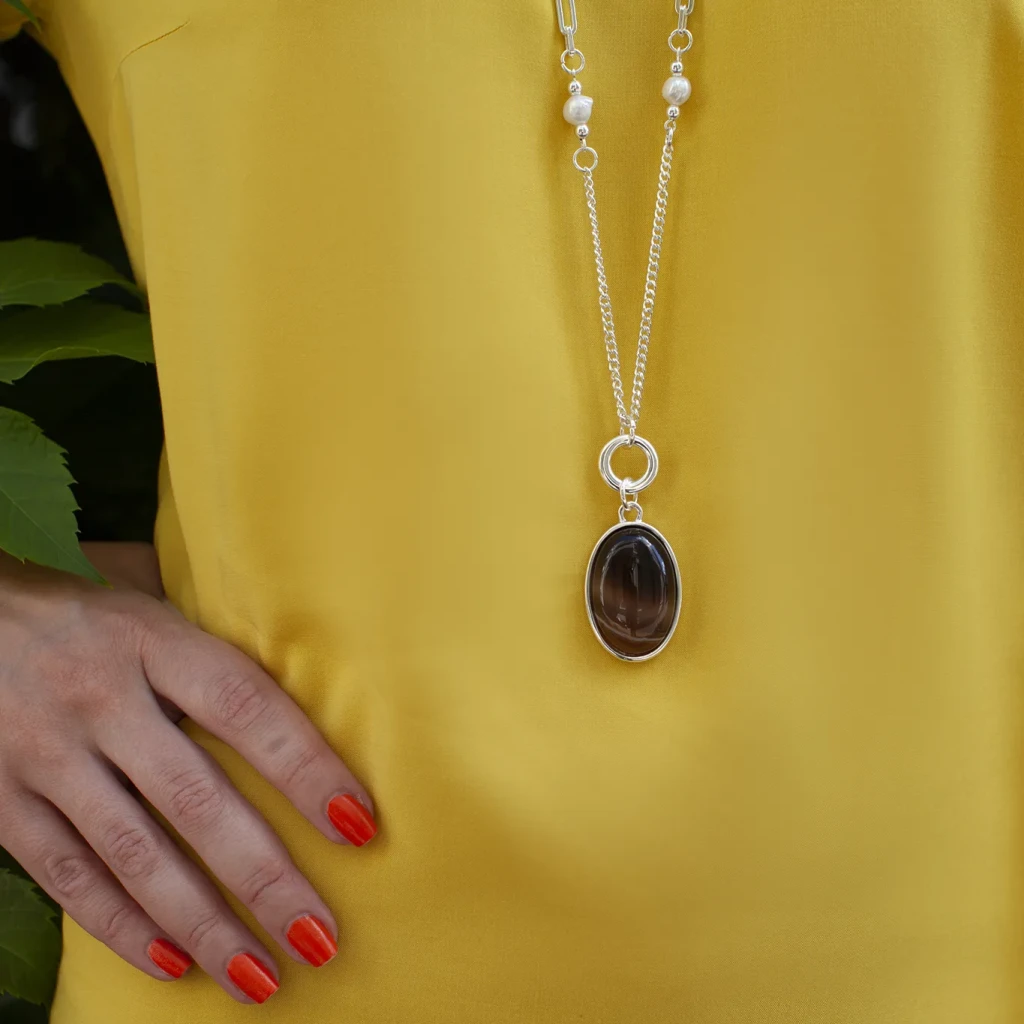 Колье Fiore Luna COFFE AGATE LN5153 BR/S