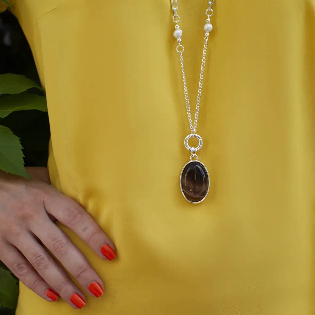 Колье Fiore Luna COFFE AGATE LN5153 BR/S