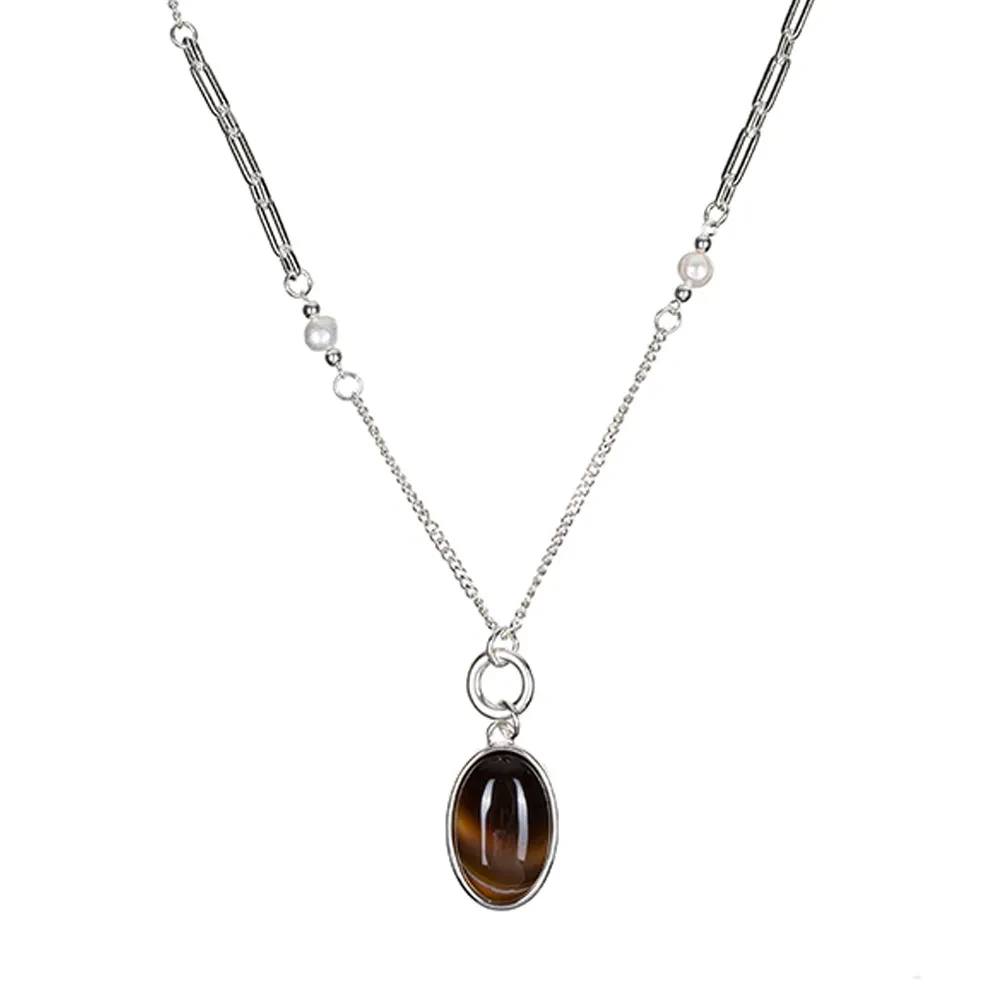 Колье Fiore Luna COFFE AGATE LN5153 BR/S
