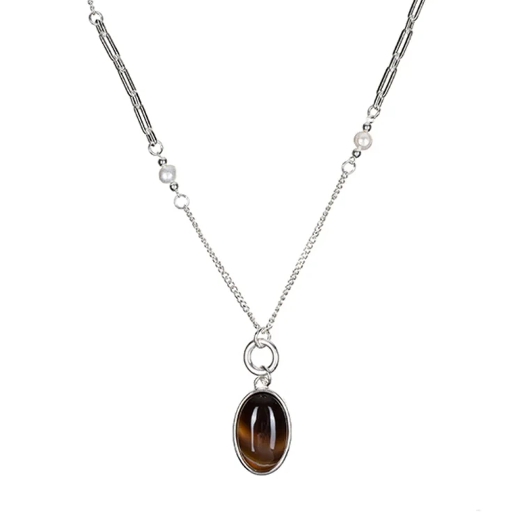 Колье Fiore Luna COFFE AGATE LN5153 BR/S