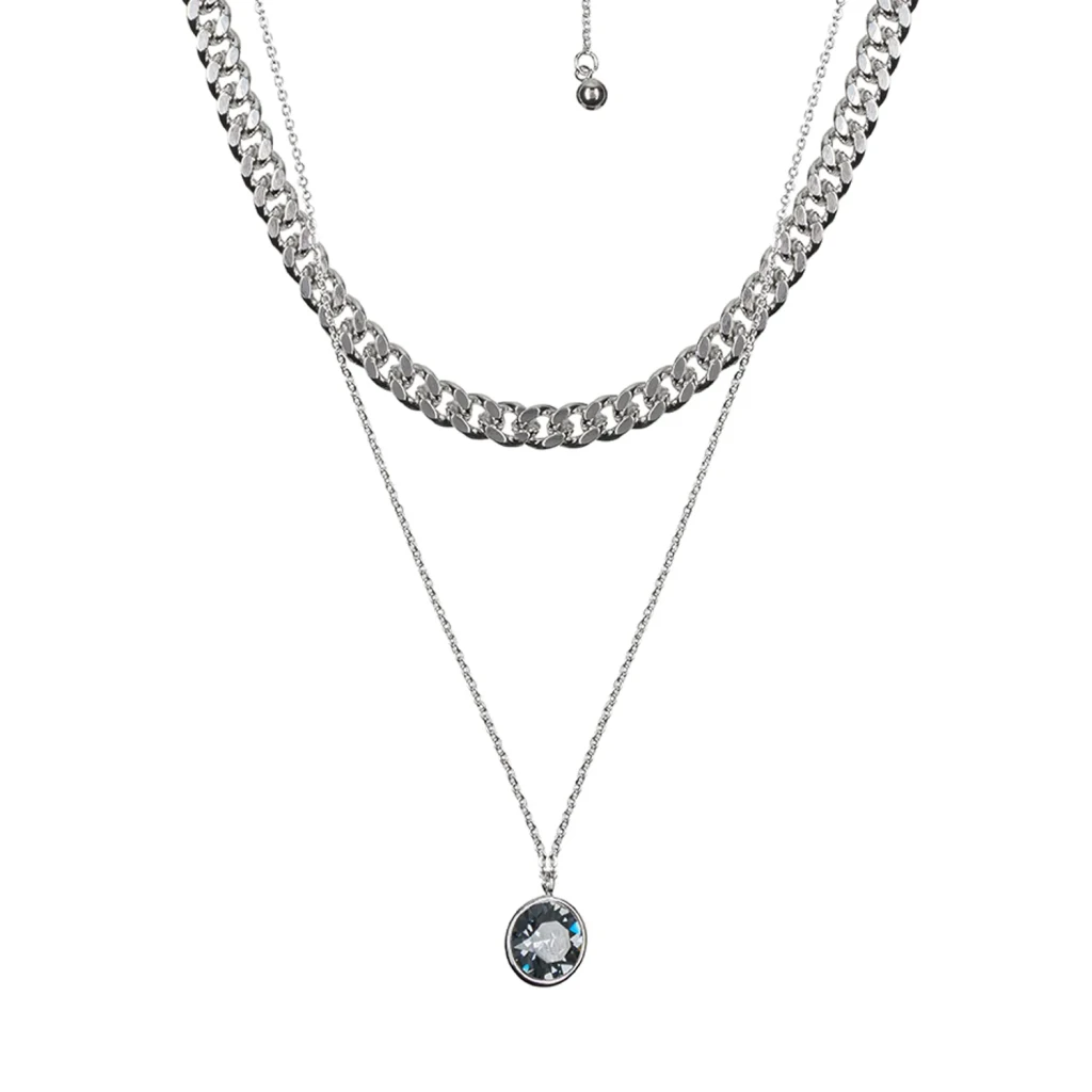 Колье Fiore Luna Silver Night B2402SW-N01.3 BW/S