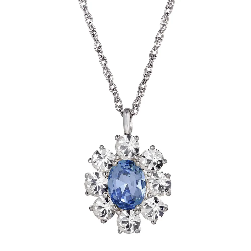 Колье Dyrberg Kern CLAUDIA SS LIGHT BLUE / CRYSTAL 420045 S/BL