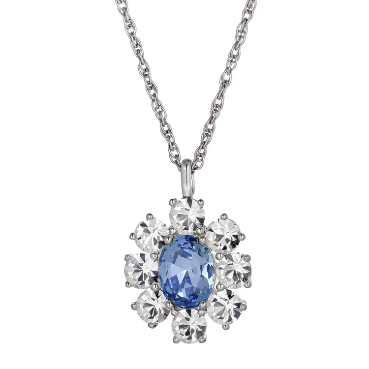 Колье Dyrberg Kern CLAUDIA SS LIGHT BLUE / CRYSTAL 420045 S/BL