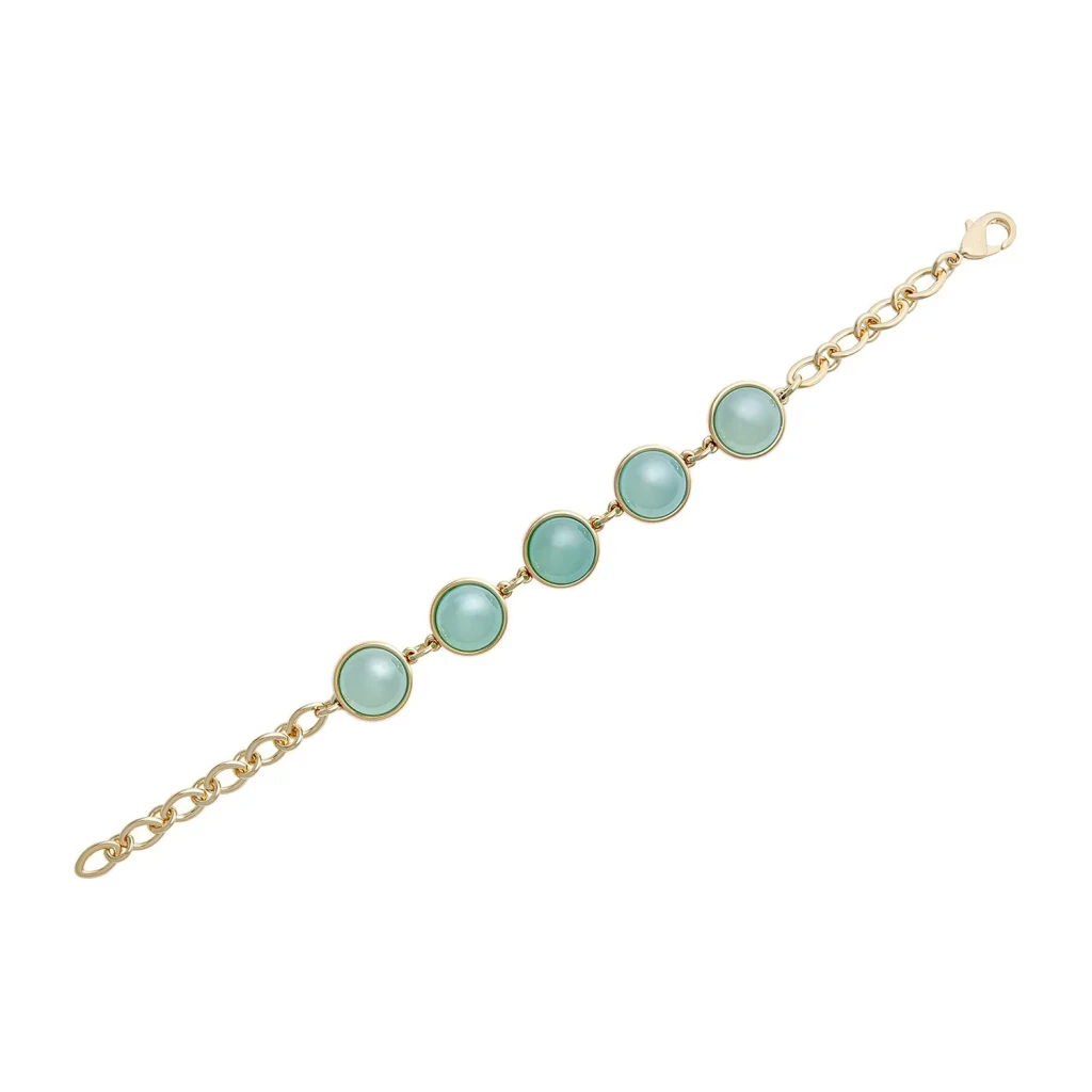 Классический браслет Pearl Blue Sky Agate C1362.21 BL/G