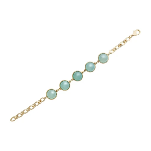 Классический браслет Pearl Blue Sky Agate C1362.21 BL/G