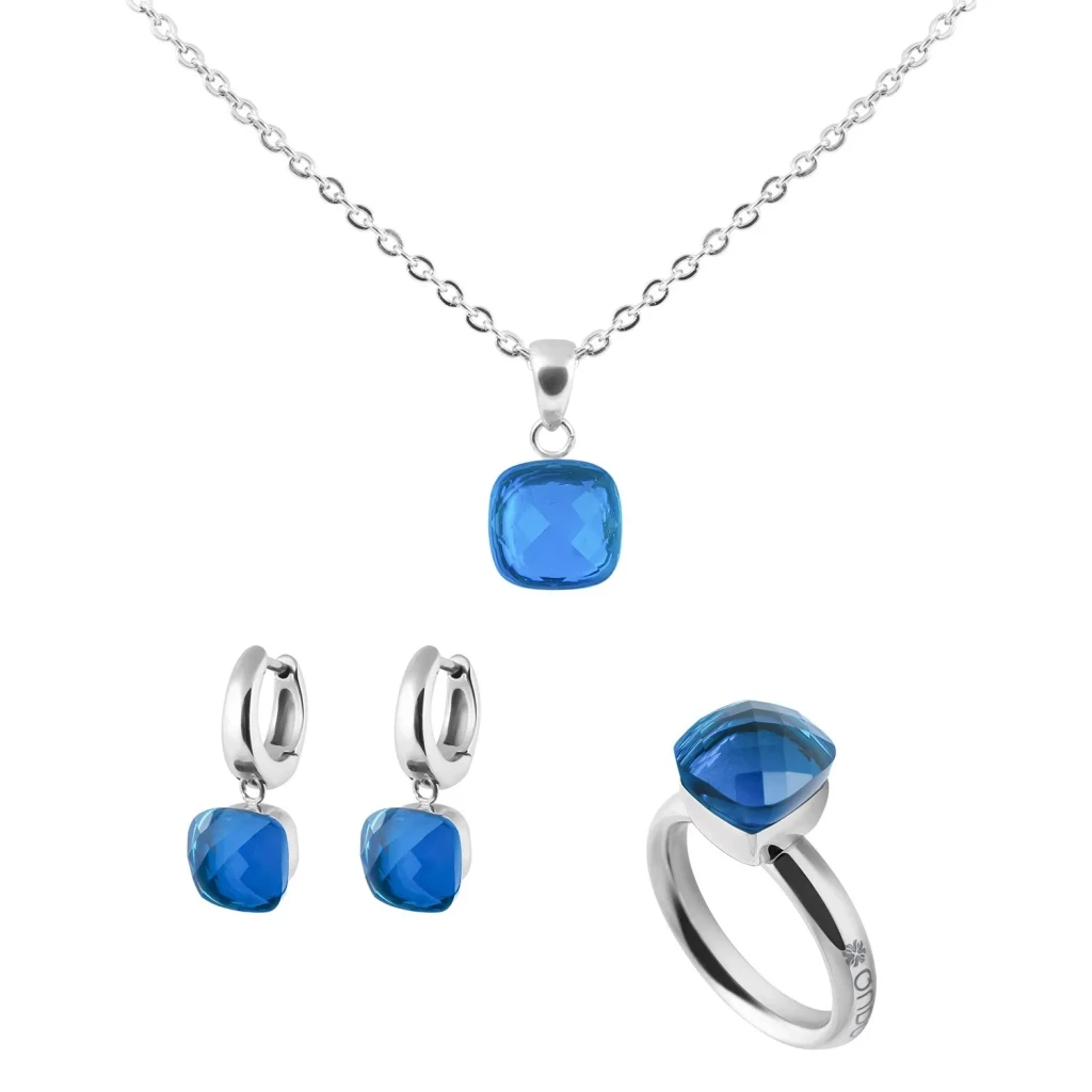 Кольцо Qudo Firenze ocean 18.5 мм 612114 BL/S
