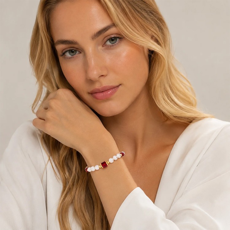 Браслет Coeur de Lion Dark Red 2110/30-0321