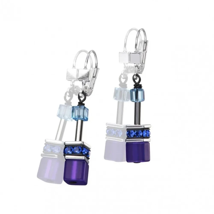 Серьги Coeur de Lion Blue-Purple 2838/20-0708