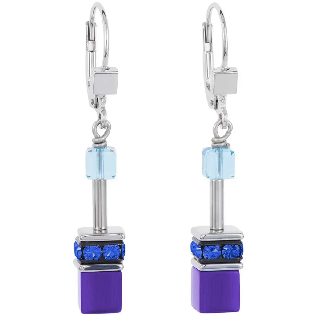 Серьги Coeur de Lion Blue-Purple 2838/20-0708