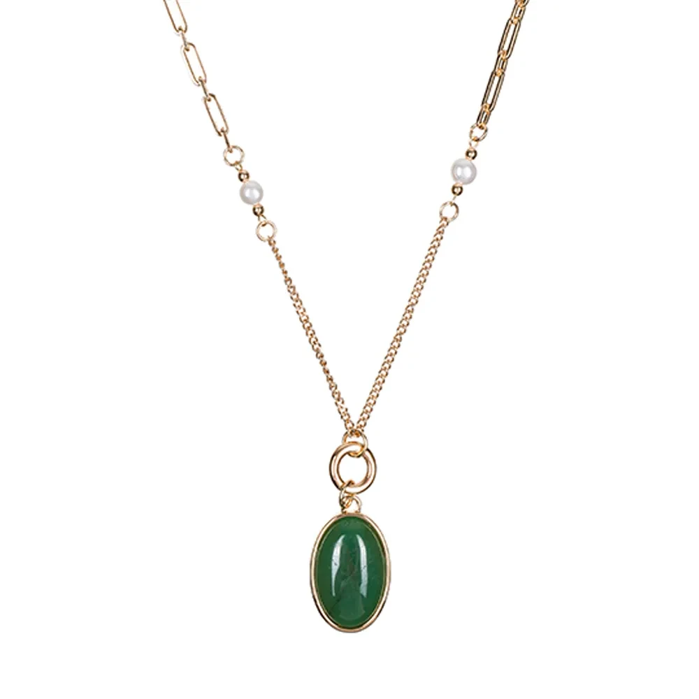 Колье Fiore Luna GREEN AVENTURINE LN5155 G/G