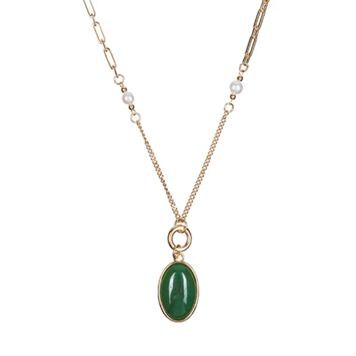 Колье Fiore Luna GREEN AVENTURINE LN5155 G/G