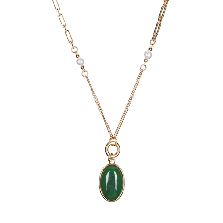 Колье Fiore Luna GREEN AVENTURINE LN5155 G/G