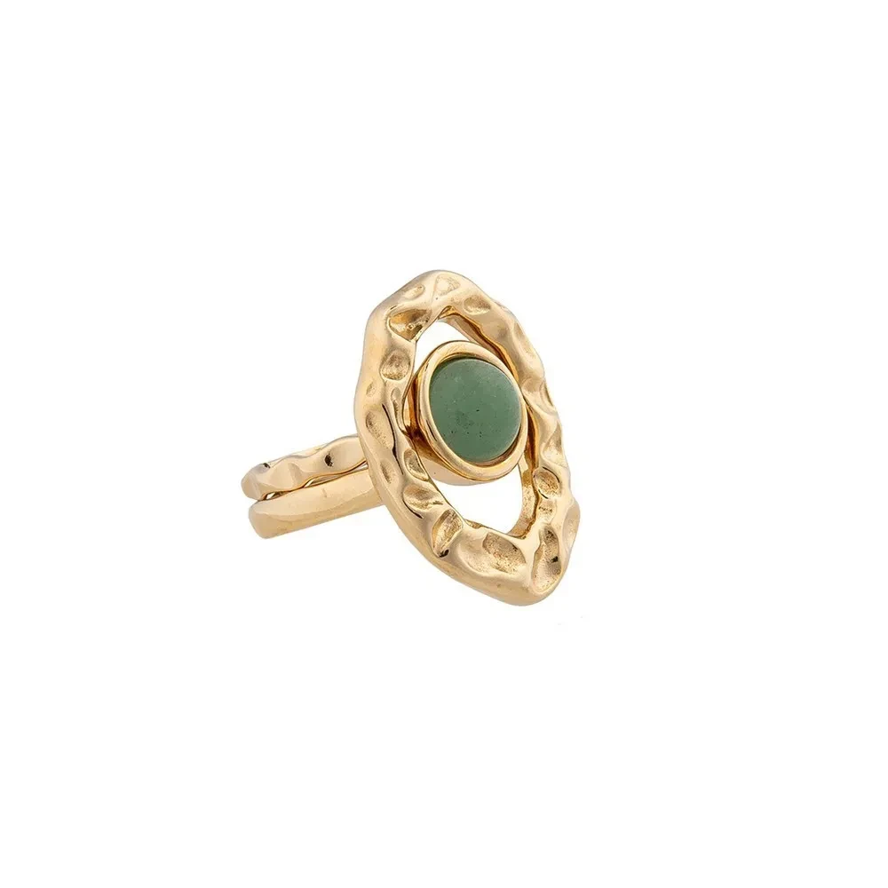Кольцо Possebon двойное Green Quartz 18 мм K7158.16/17.8 G/G