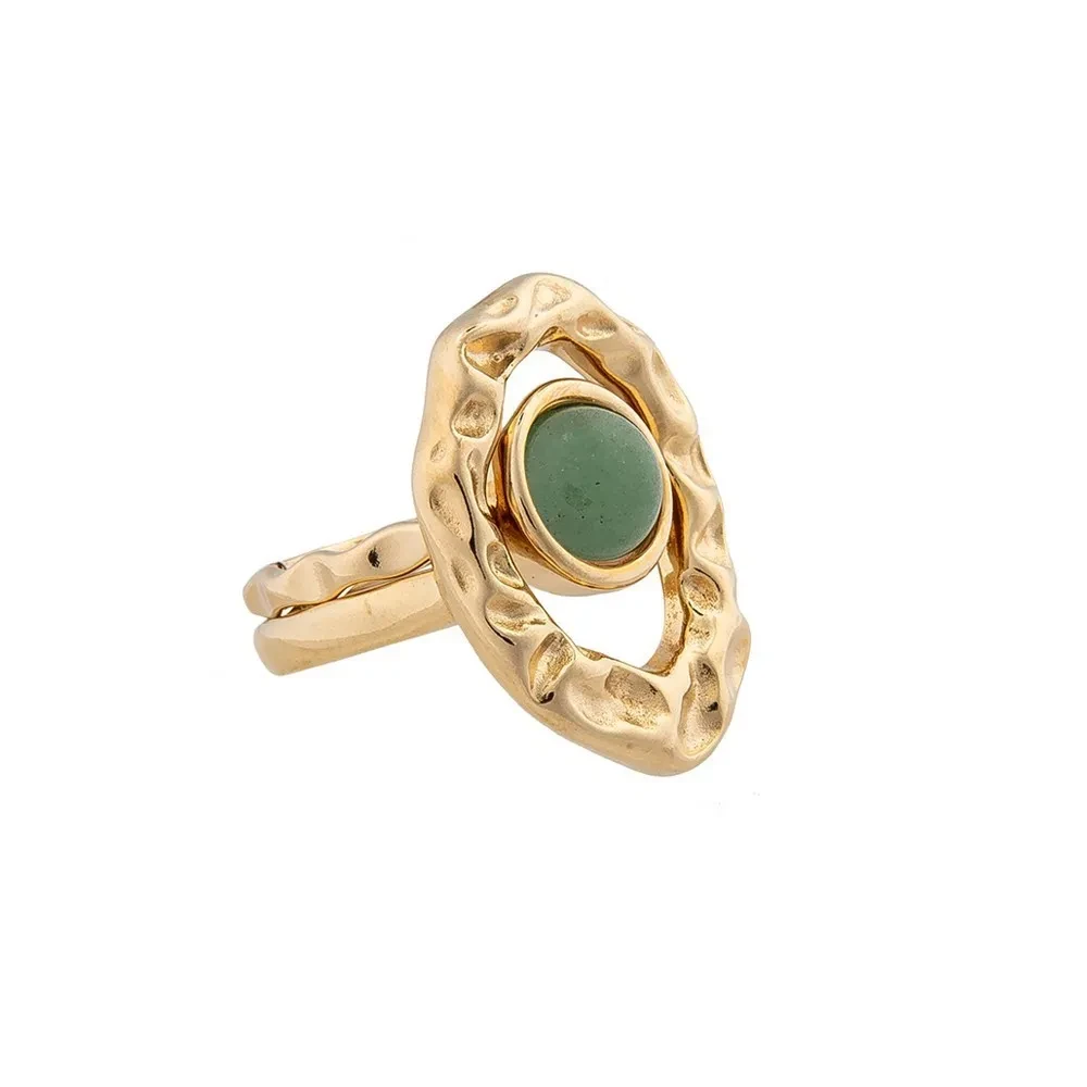 Кольцо Possebon двойное Green Quartz 18 мм K7158.16/17.8 G/G