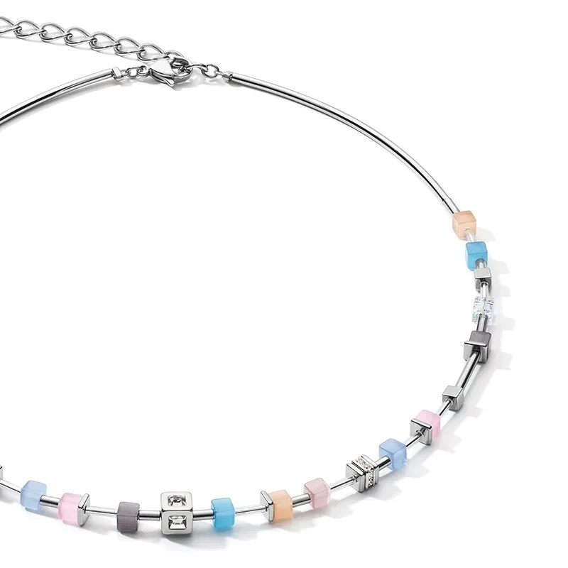 Колье Coeur de Lion Fine Pastel Blue-Rose 5028/10-0719