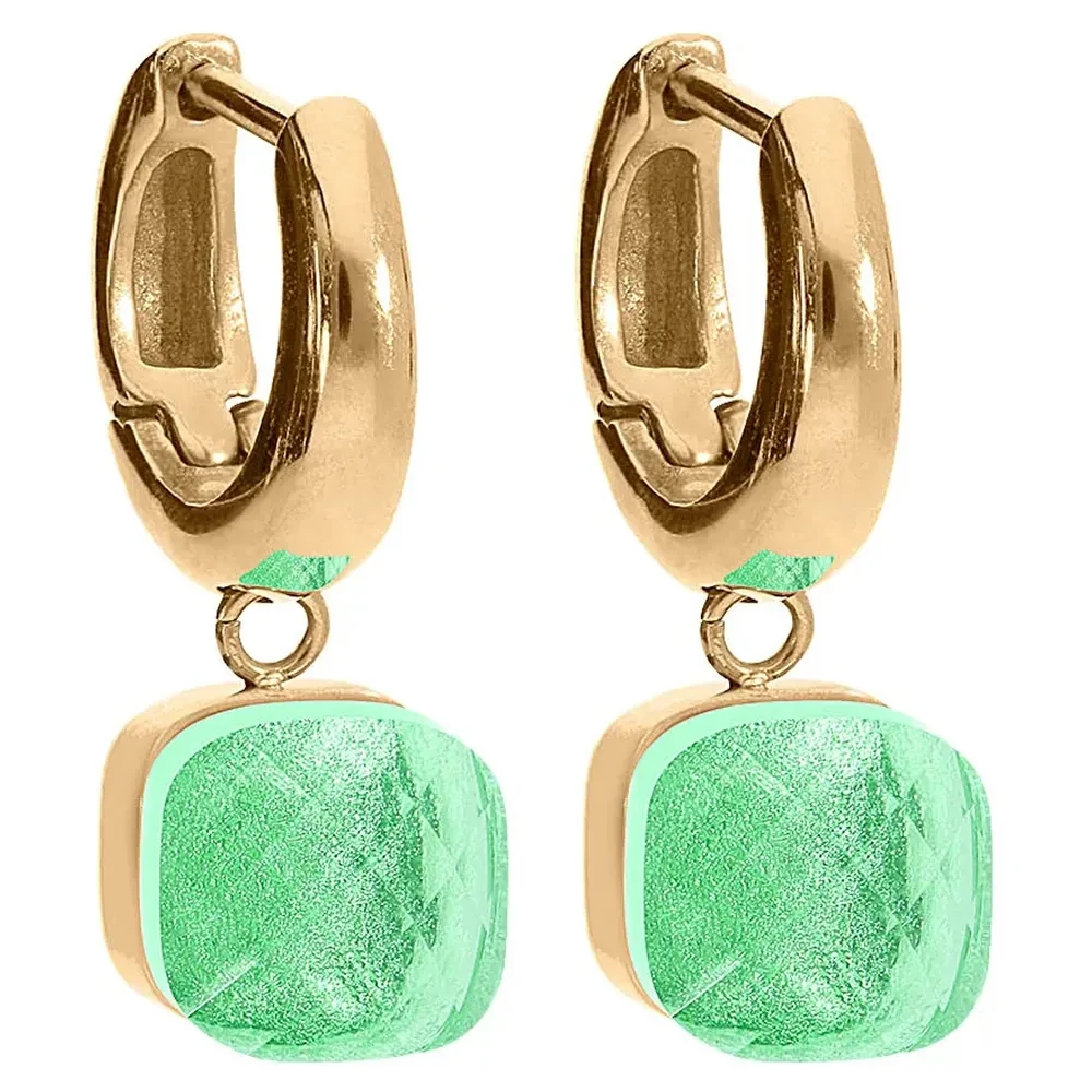Серьги Qudo FIRENZE (G) Peridot 107001/20-4516