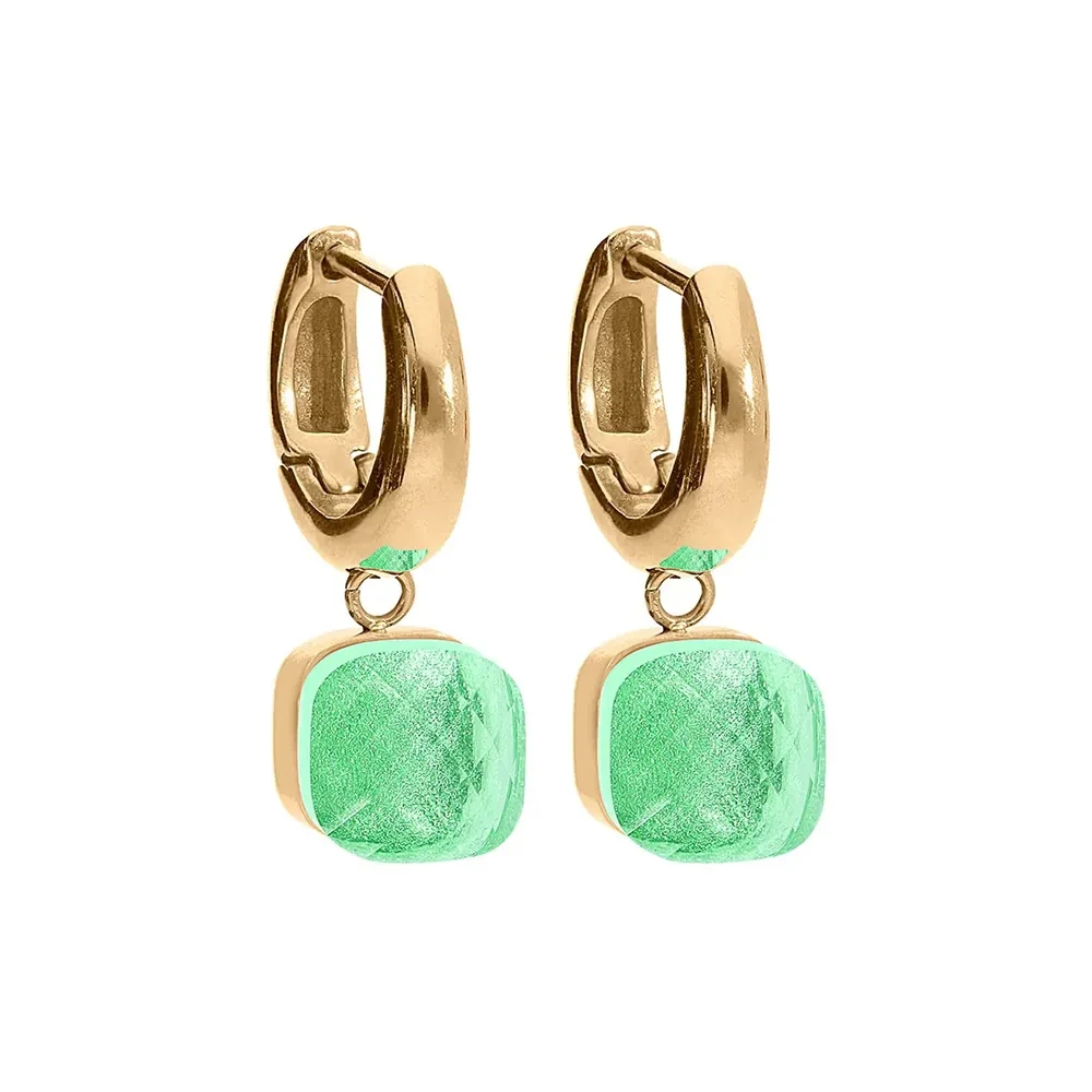 Серьги Qudo FIRENZE (G) Peridot 107001/20-4516