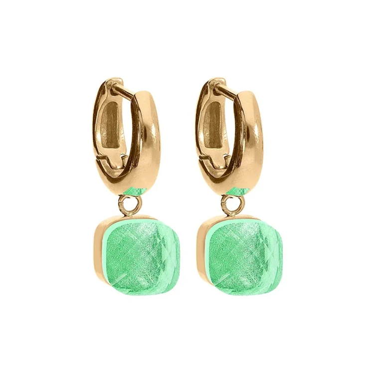 Серьги Qudo FIRENZE (G) Peridot 107001/20-4516