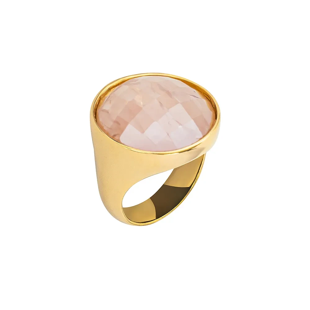 Кольцо Possebon  quartz rose 19 мм K1155.9/19.0 R/G