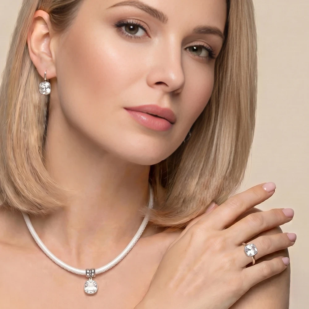 Серьги Crystal Fiore Luna A2506.M1 BW/S