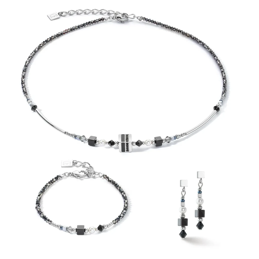Серьги Coeur de Lion Black-Silver 4355/21-1317