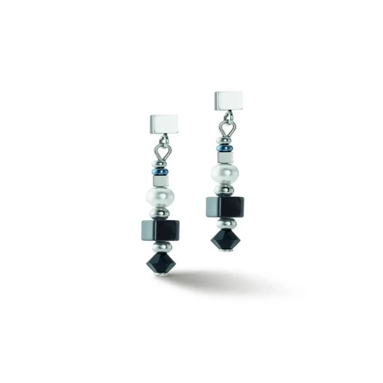 Серьги Coeur de Lion Black-Silver 4355/21-1317