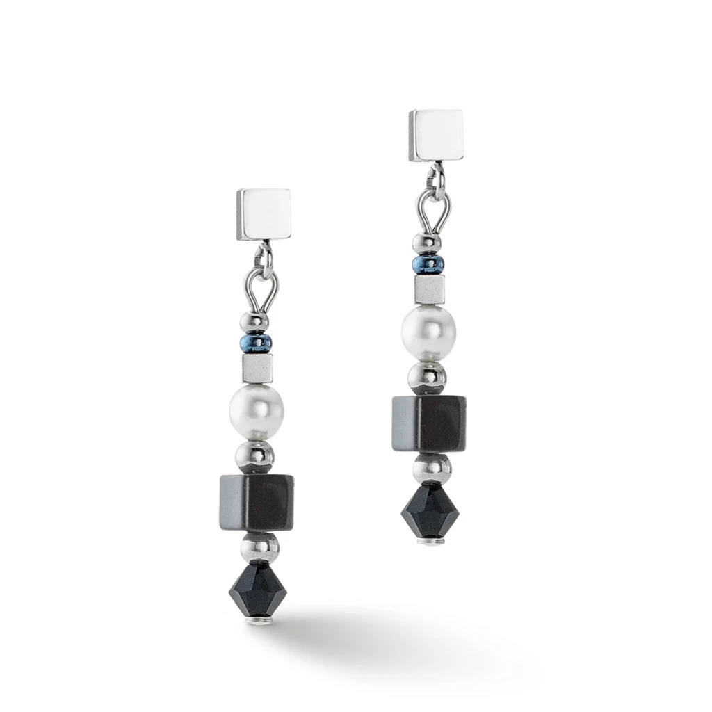 Серьги Coeur de Lion Black-Silver 4355/21-1317