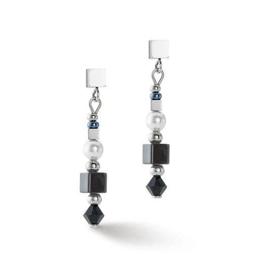 Серьги Coeur de Lion Black-Silver 4355/21-1317